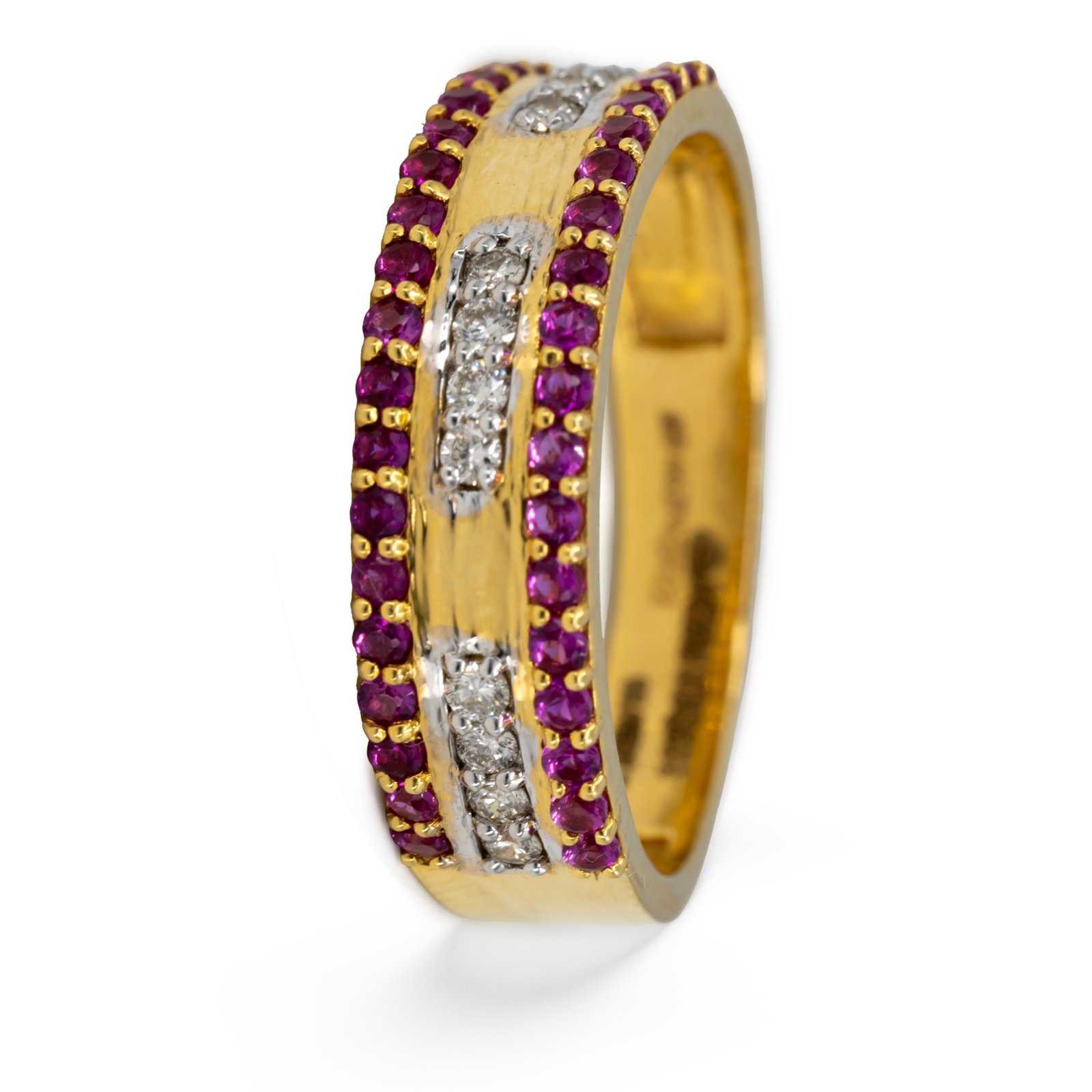 Secondary Gold bracelet with pink leaf alternate view