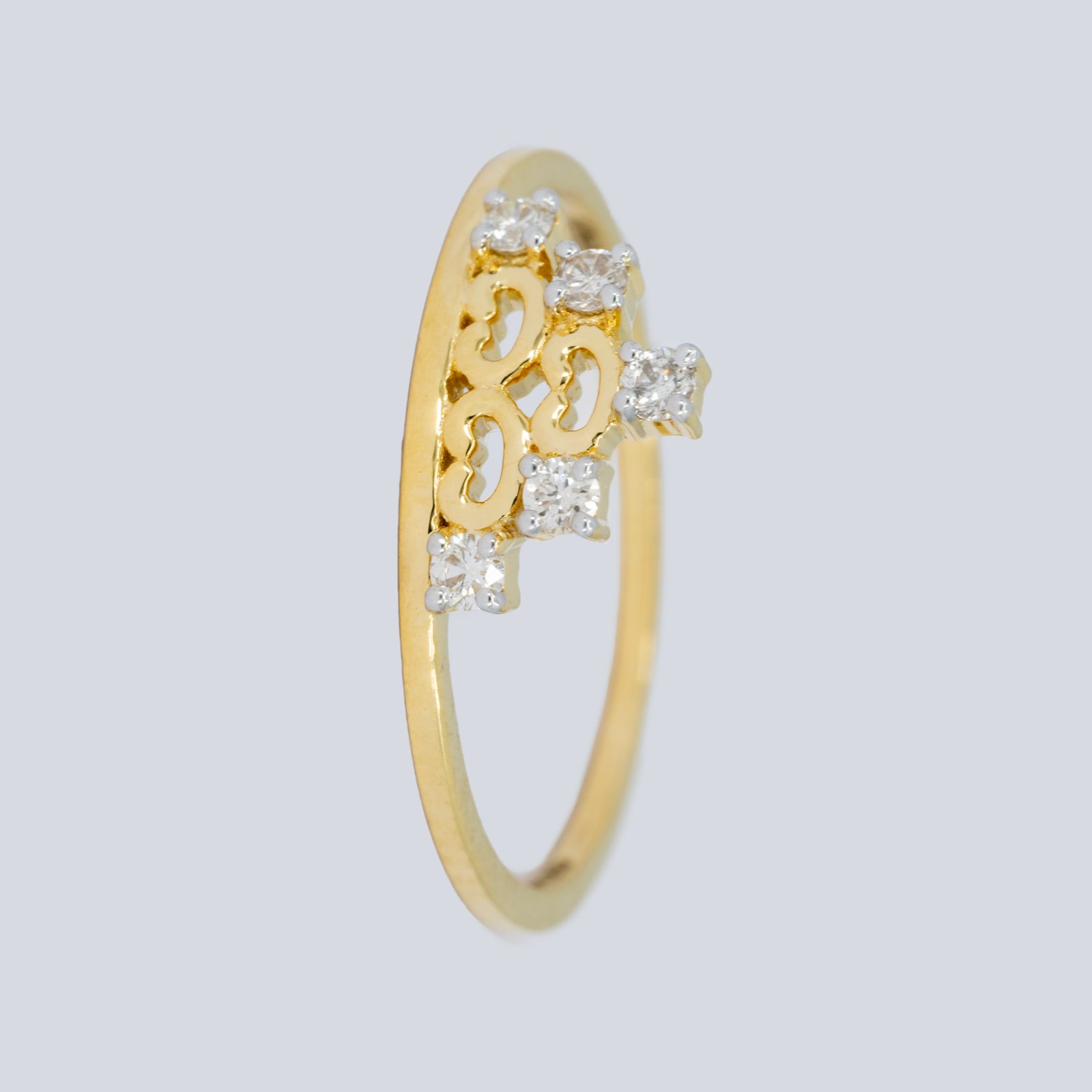 Secondary Gold bracelet with pink leaf alternate view