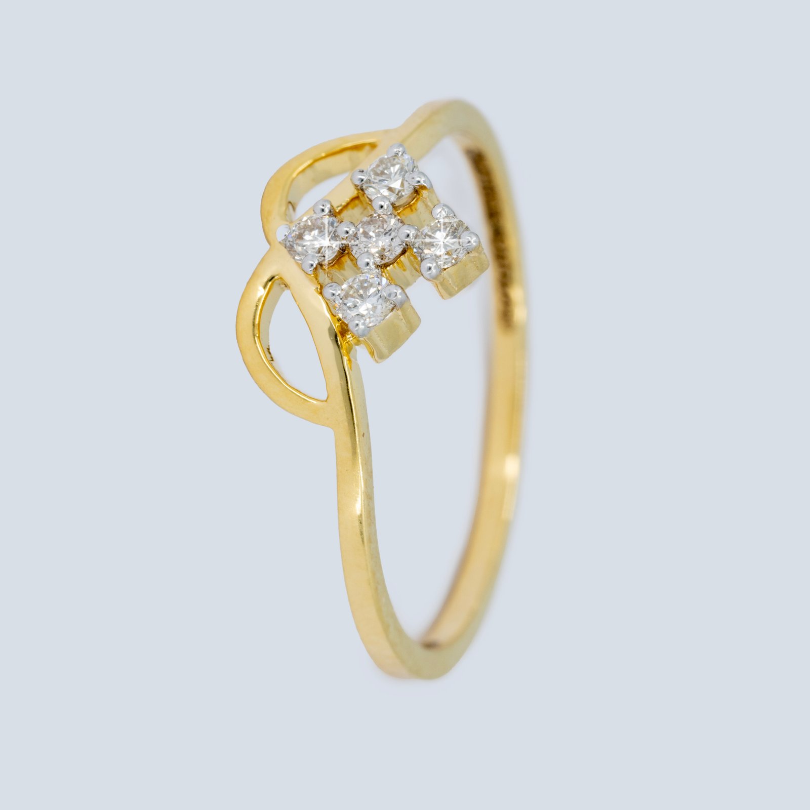 Secondary Gold bracelet with pink leaf alternate view