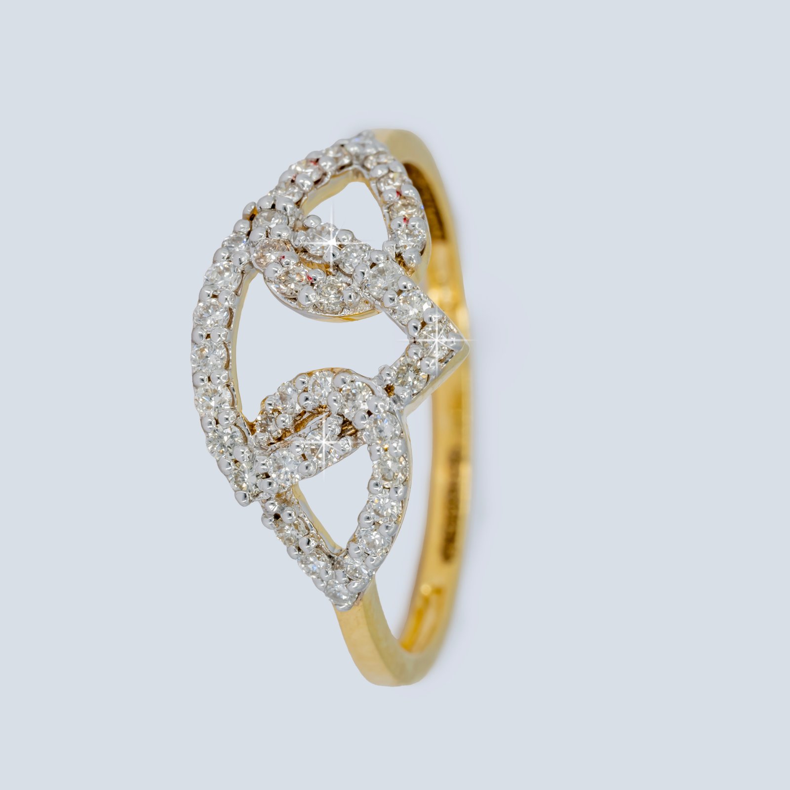 Secondary Gold bracelet with pink leaf alternate view
