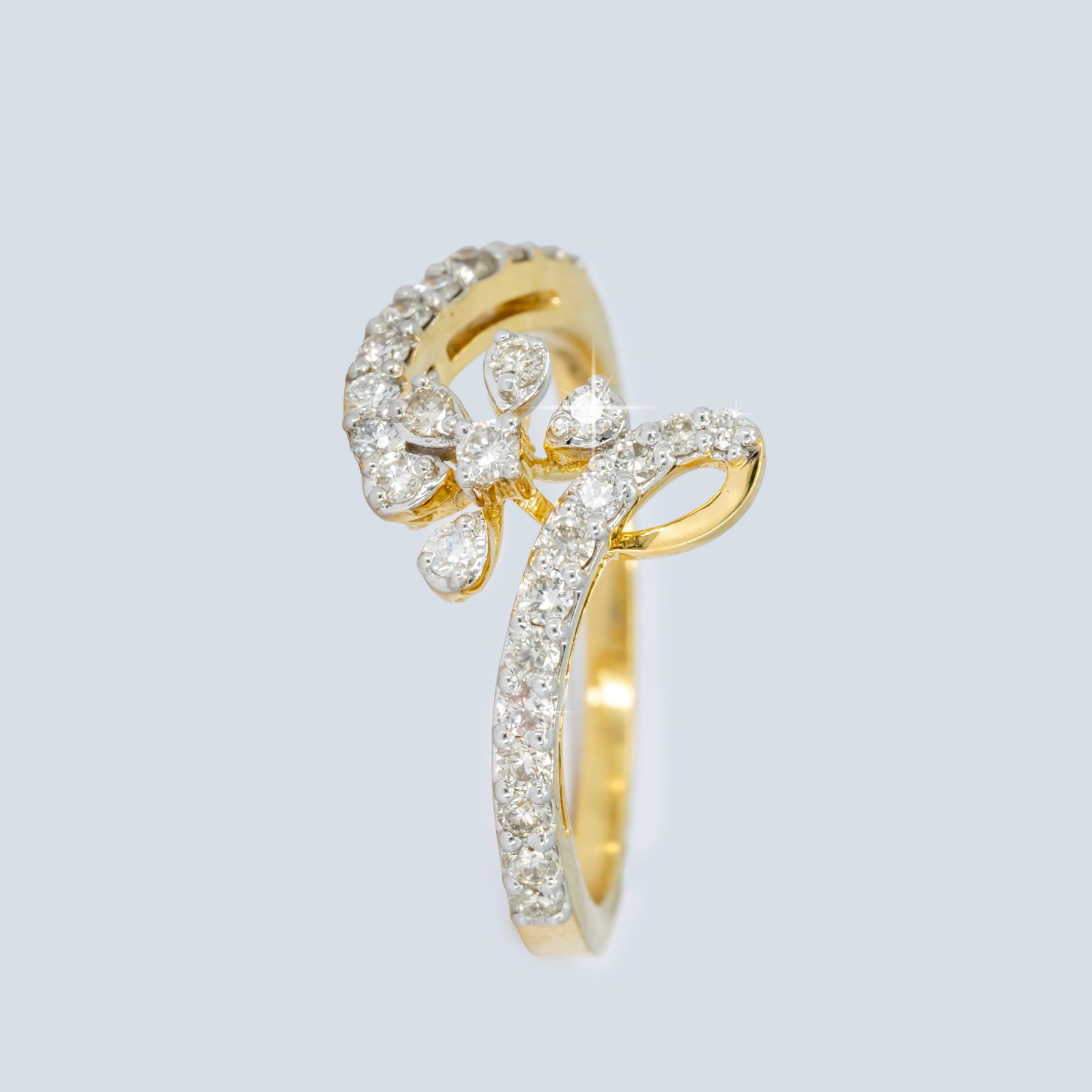 Secondary Gold bracelet with pink leaf alternate view