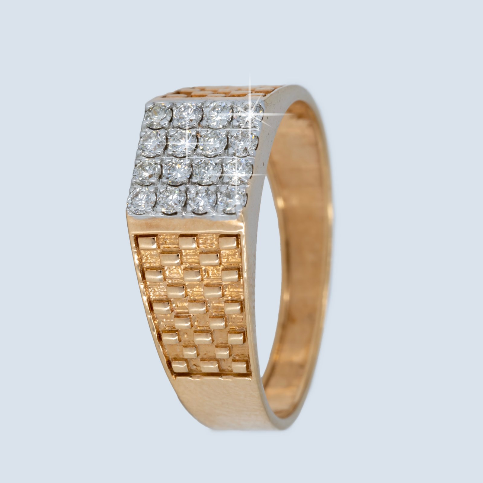 Secondary Gold bracelet with pink leaf alternate view