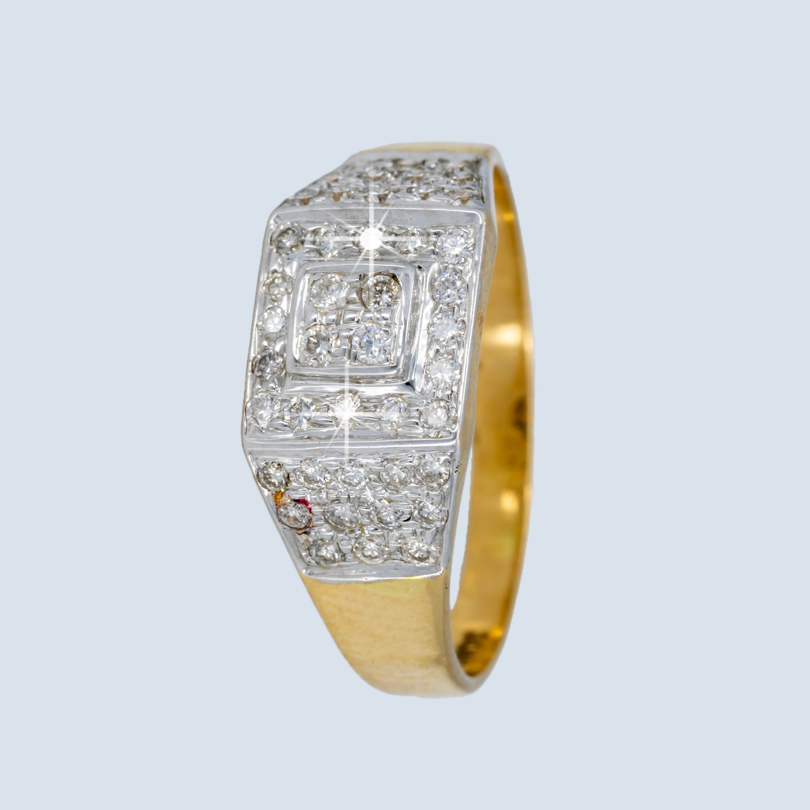 Secondary Gold bracelet with pink leaf alternate view