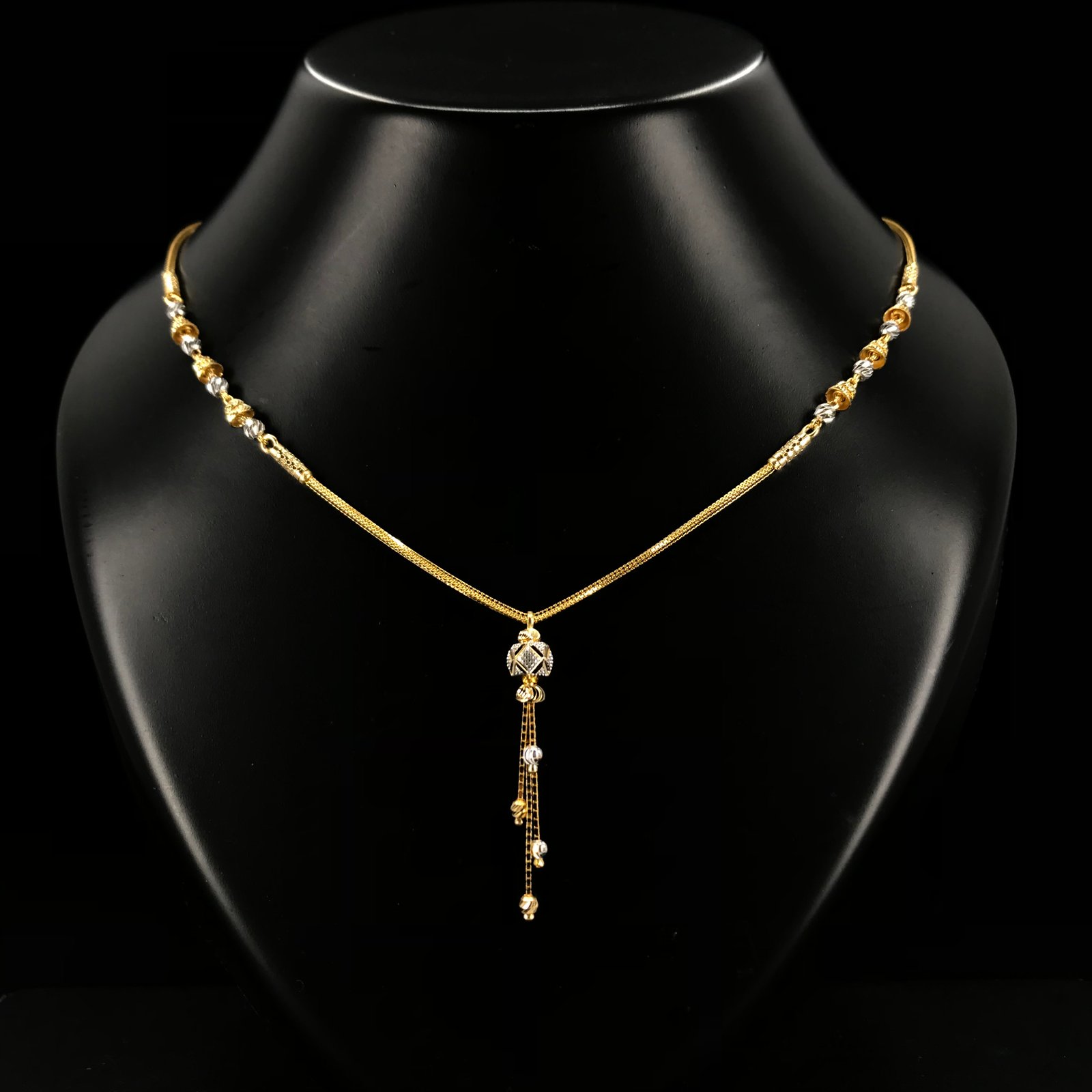 Secondary Gold bracelet with pink leaf alternate view